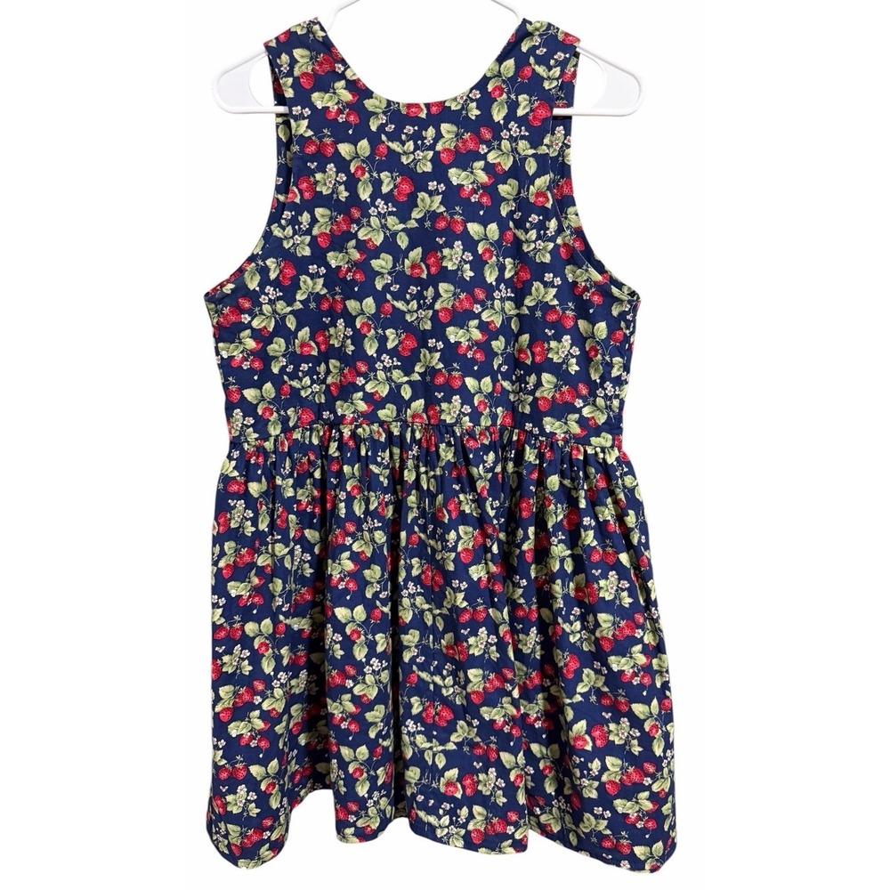 Dogwood Lane Strawberry Fields Cottage Farm Core Sleeveless Dress Women's Small - Picture 2 of 14